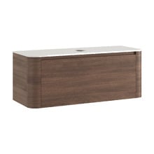 Boyd 1200mm Walnut Wall Hung Vanity with Basin & Shaving Cabinet Package